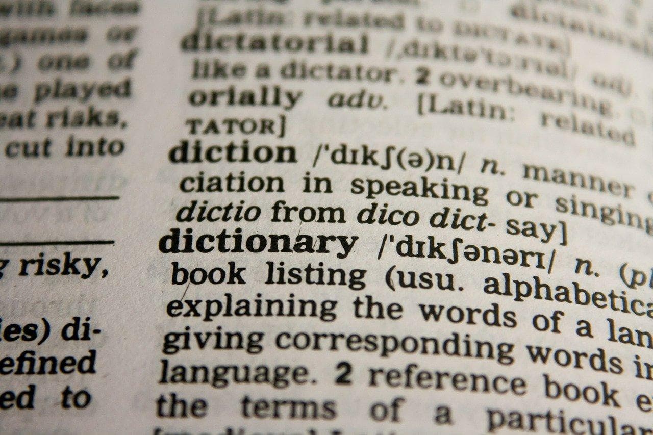 a picture of a dictionary